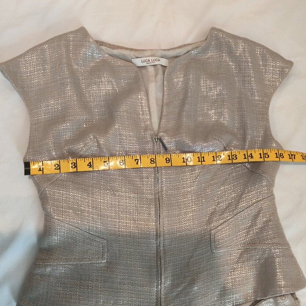 Luca Luca  Silver shimmery top and skirt  Italy size 40 - Picture 2 of 11